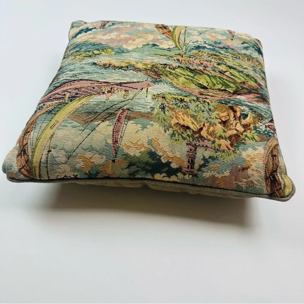 Vintage Sailing Tapestry Pillow